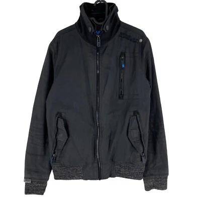 SUPERDRY Chaqueta Bomber Original Negra Acolchada 100% Algodón Talla S - Imagen 1 de 4