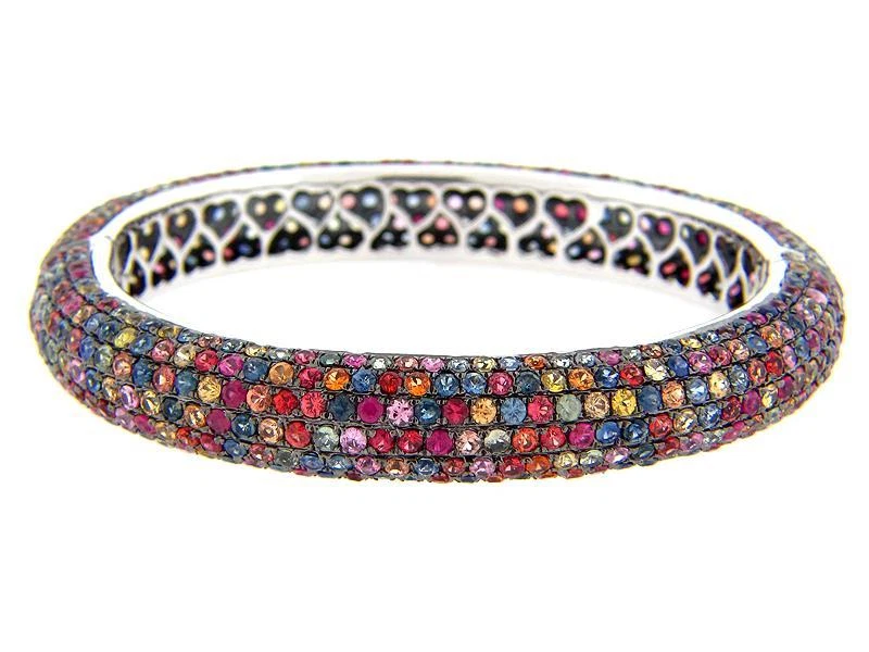 ¡OFERTA A MITAD DE PRECIO! $5600 RARO BRAZALETE BRAZALETE ZAFIRO MULTICOLOR BRILLANTE 24CT! Foto 1 de 1