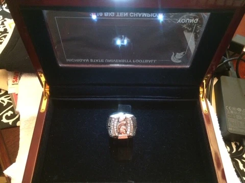 2010 Michigan State Big Ten Championship Ring football Cover