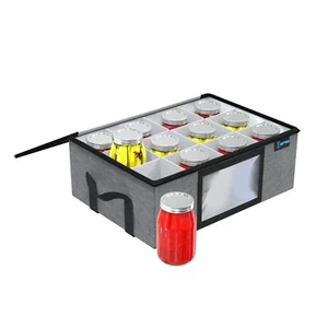 16 oz Mason Jar Organizer-Canning Jar Organizer-Sturdy Canning Jar Storage Ba... - Picture 1 of 7
