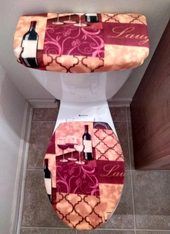 Комплект флисовой крышки унитаза и майки Live Love Laugh Wine Club  - Изображение 1 из 1