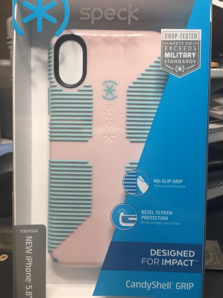 Brand New!!! Speck Candy Shell Grip Apple iPhone X case - Quartz Pink/River Blue - Image 1 of 1