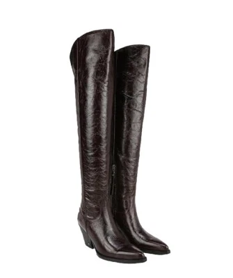 Sam Edelman Mujer Julee Bota Occidental, Espresso Oscuro 7.5 M Sobre la Rodilla Foto 1 de 4