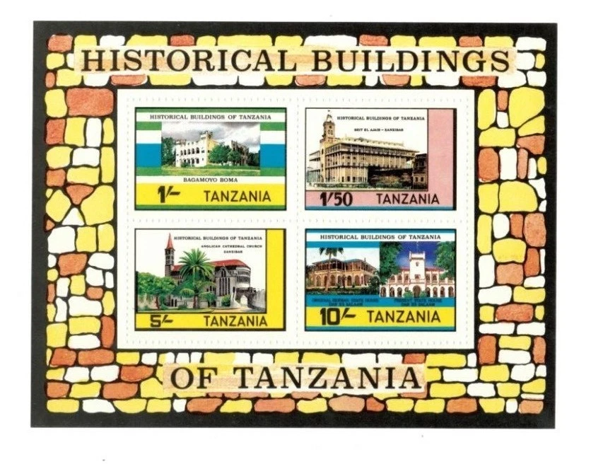 Tanzania 1983 - Scott 236a Historical Buildings - Souvenir Sheet - MNH - Image 1 of 1
