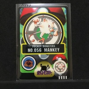 Pokemon Sticker Card Sealdass Bandai 1997 056 Mankey - Picture 1 of 2