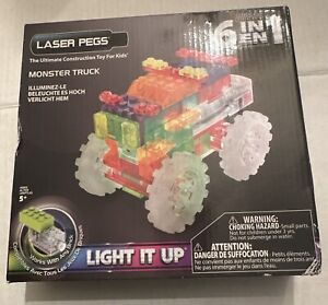 NEW Laser Pegs 6 In 1 Monster Truck Light It Up LED Building Set