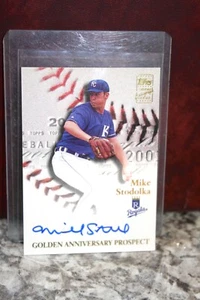 Mike Stodolka 2000 Topps Golden Anniversary Prospect autógrafo #GAA-MJS Royals - Imagen 1 de 8
