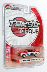 Greenlight Tokyo Torque 1/64 Scale 29900-C - 1971 Bre Datsun 510 - #46 Red/White - Picture 1 of 2