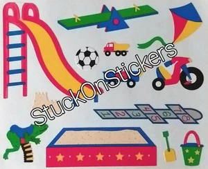 2 Sheets Mrs Grossman Stickers PLAYGROUND kids slide sandbox toys kite Vintage - Picture 1 of 1