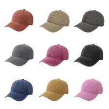 Vintage Pigment Dyed Washed Cotton Baseball Cap Low Profile Adjustable Dad Hat