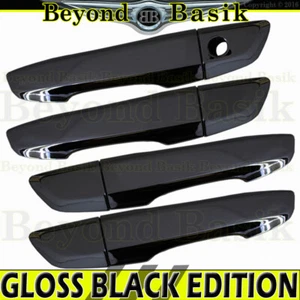 2016-2021 Honda Civic 4dr GLOSS BLACK Door Handle COVERS No Smart Keyhole No PSK - Picture 1 of 2