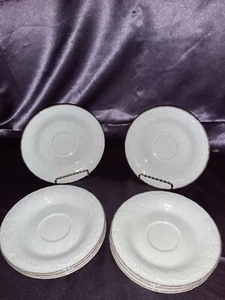 Lot of 8 MIKASA LAUREL Morning Rose Saucers REPLACEMENT SETTINGS - Picture 1 of 3