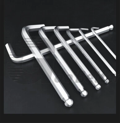 Hexagonal Wrench Ball Hex Long Arm Metric Size CRV/S2 Steel/Nickel Plated - Image 1 of 4
