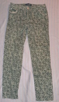 Multiblu Hose, Damen, Gr. 40, grün, Blumenmuster, Streifen, wie NEU - Bild 1 von 4