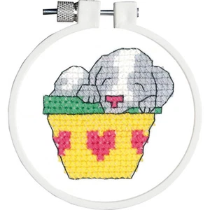 'Kid Stitch' Cross Stitch Kit ~ Sleeping Puppy EASY FOR BEGINNERS #021-1817 - Picture 1 of 2