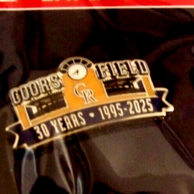 2025 Colorado Rockies Coors Field pin 30 Years 1995 2025 MLB CF - Image 1 of 4