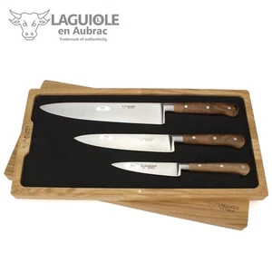 Cuchillo de cocina Laguiole en Aubrac juego de 3 piezas - mango madera de nogal - Imagen 1 de 6