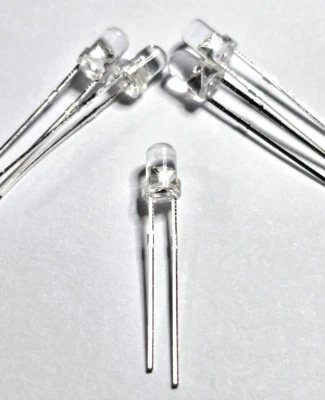 UV 3mm LED - Ultraviolett - 5er Pack - Leuchtdiode - 3mm - Kostenloser Versand im Vereinigten Königreich - Bild 1 von 3