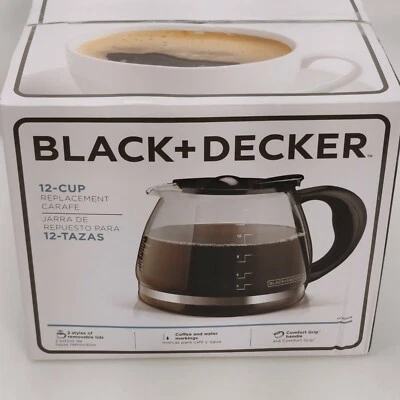NEGRO + DECKER 12 tazas jarra de vidrio de repuesto tapa extraíble nueva en caja Foto 1 de 4