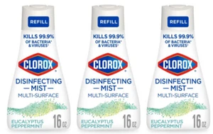 3 Clorox Disinfecting Mist, Multi-Surface, Eucalyptus Peppermint, 16oz - Picture 1 of 1