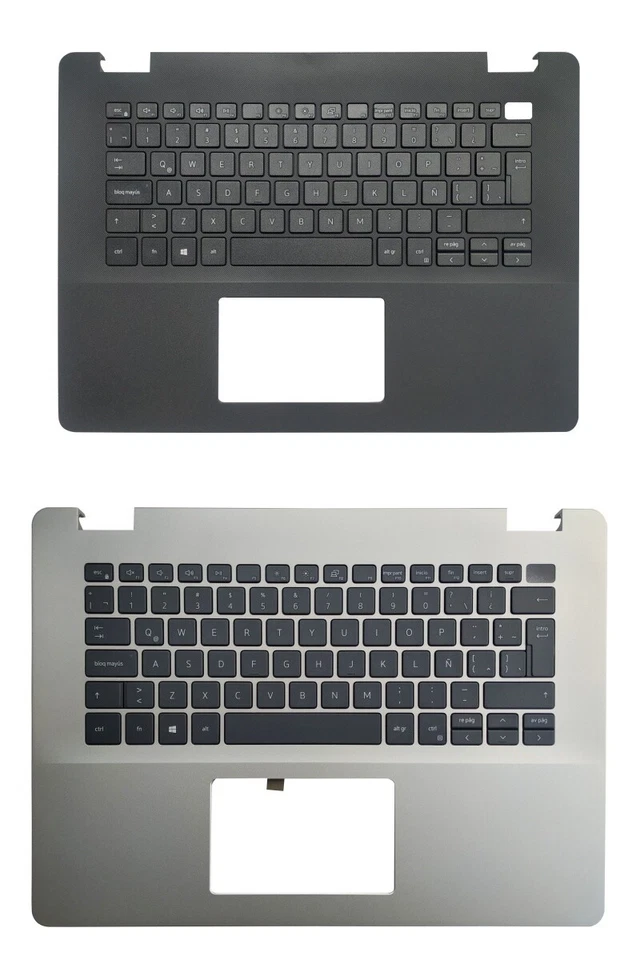 西班牙语/拉丁语键盘适用于戴尔 Vostro 3400 3401 3405 Palmrest COVER 0TV7CN — 第 1/4 张图片