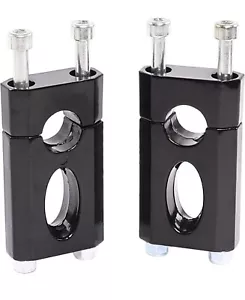 Pair 7/8 Handlebar Risers Bar Mount Clamp 22mm For ATV Quad Pit Dirt Bike - Foto 1 di 4