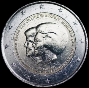 2 euro coin 2013 Netherlands ( circulated-polished ). # 013 - Picture 1 of 2