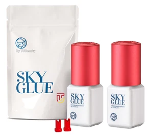 2 Bottles Sky Glue S+ Eyelash Extensions Max Bond / Adhesive Fast Strong Black - Picture 1 of 9