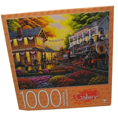 Warm Welcome Steam Train 1000 Piece Cardinal Puzzle  NEW - Image 1 of 4