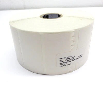 ZEBRA TECHNOLOGIES 83259 2" X 1" Z-SELECT 4000T LABEL; 2260 PER ROLL  - Image 1 of 2