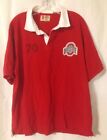 Ohio State Buckeyes Scarlet/Red Rugby Short Sleeve Shirt By Izod XL