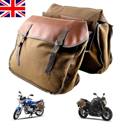 Motorcycle Saddle Bags Throw Over Panniers Travel Expandable Saddlebag UK - Image 1 of 4