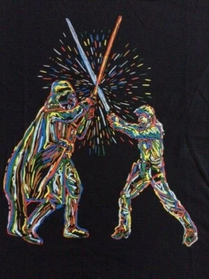 Star Wars Darth Vader vs. Luke Skywalker T-shirt New Bright Style Official - Image 1 of 3