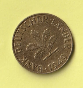 10 Pfennig Münze  ( J ) Bank Deutscher Länder 1949, zirkuliert - Bild 1 von 2