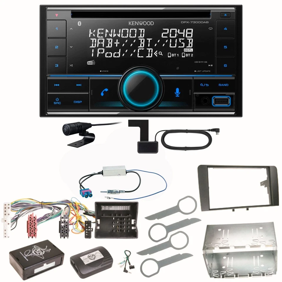Kenwood DPX-7300DAB Bluetooth Digitalradio Einbauset für Audi A3 8P 8PA - Bild 1 von 1