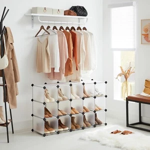 Shoe Rack, Shelving System, 15 Compartments, DIY Shelf, Stackable, SONGMICS - Picture 1 of 12