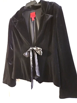 New Sz 12 JS Collections Black Soft Velvet Jacket Coat Blazer Special Occasion  - Image 1 of 4