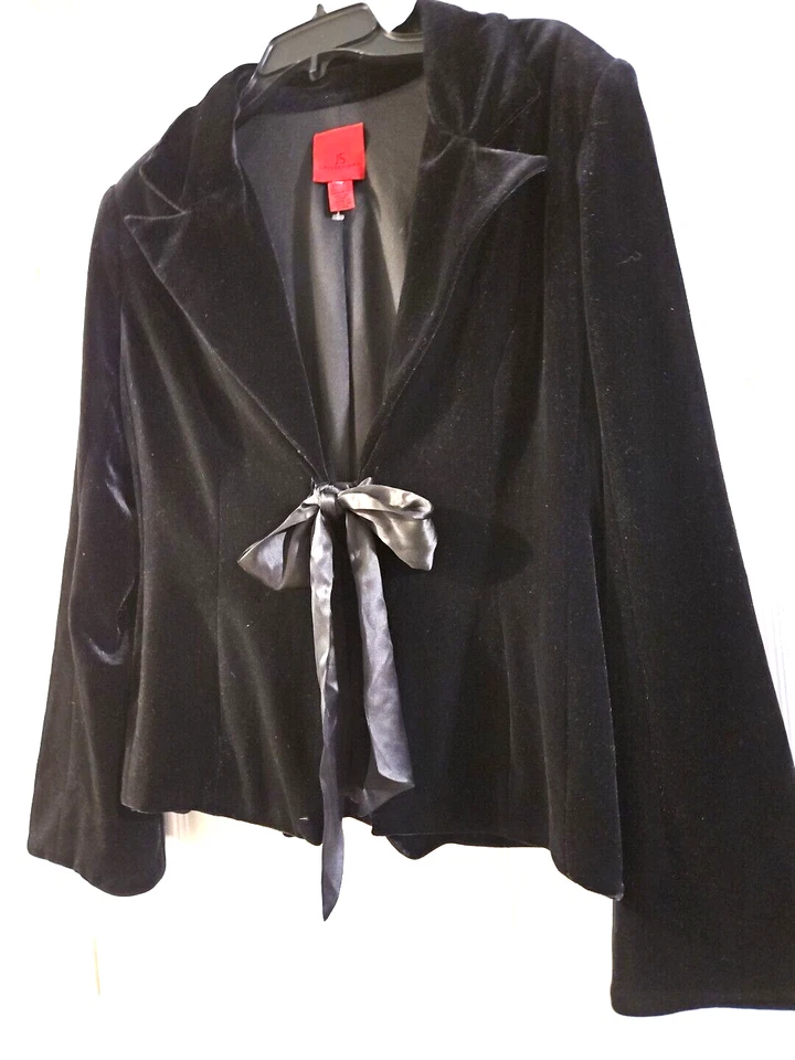 New Sz 12 JS Collections Black Soft Velvet Jacket Coat Blazer Special Occasion  - Image 1 of 4