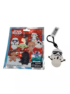 Star Wars Christmas 3D - Stormtrooper Snowman - Blind Clip Key Chain NEW OPEN - Picture 1 of 12