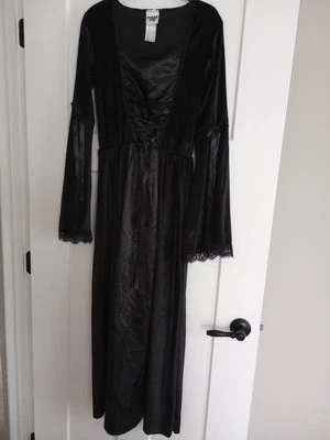 Black Gothic Renaissance Medieval Corset Dress Bell Sleeves, size S/M - Image 1 of 4