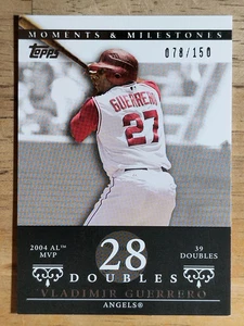 Topps Moments and Milestones #43-28 2007 Vladimir Guerrero/2B 28 - Imagen 1 de 2
