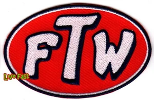 FTW PATCH FOREVER TWO WHEELS F THE WORLD motorcycle biker patches jacket vest - Picture 1 of 2