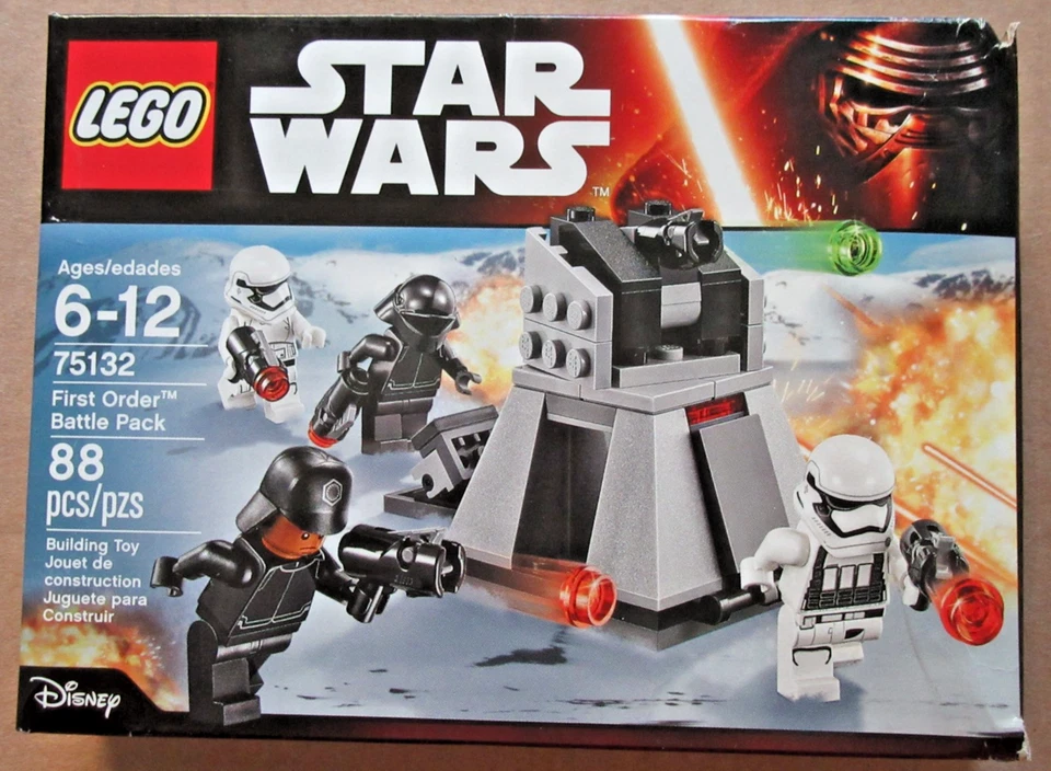 Lego Star Wars 75132 ~ PAQUETE DE BATALLA DE PRIMER ORDEN ~ CAJA DAÑADA retirada NISB Foto 1 de 4