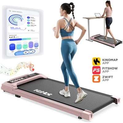 KEHOT Walking Jogging Pad App 5-Schicht Dämpfung Kleines Tretmühle 12 Programes
