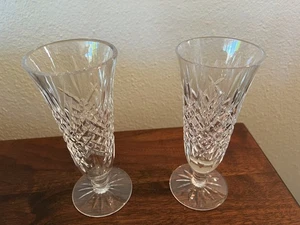 Waterford Ashbourne Vase mit Fuß, geschliffenes Bleikristall 7 Zoll 2er Set - Bild 1 von 7