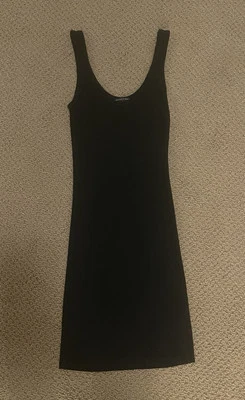 brandy melville John Galt Black Bodycon Tank Dress Cotton Round Neck Sleeveless  - Image 1 of 2