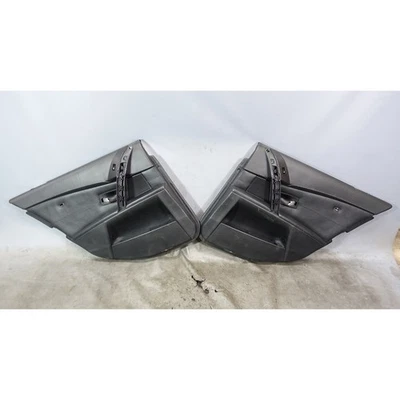 2006-2010 BMW E60 M5 Rear Interior Door Panel Trim Skin Pair Black Merino Shades — 第 1/4 张图片