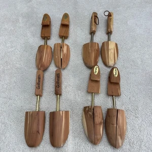 Lote de 4 pares de árboles de zapatos de madera de cedro tamaño ajustable tamaño mediano y grande - Imagen 1 de 9