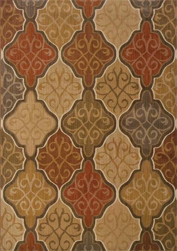 10x13 Sphinx Diamond Medallion Casual Orange 3832C Area Rug -Approx 9'10"x12'10" - Image 1 of 1