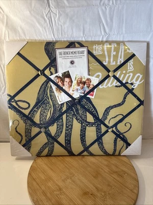 French Memo Board with Ribbons & Butterfly Design 19" x 17" Home or Office New - Image 1 of 3